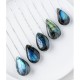Labradorite Water Drop Healing Necklace Pendant Labradorite Water Drop Healing Necklace Pendant