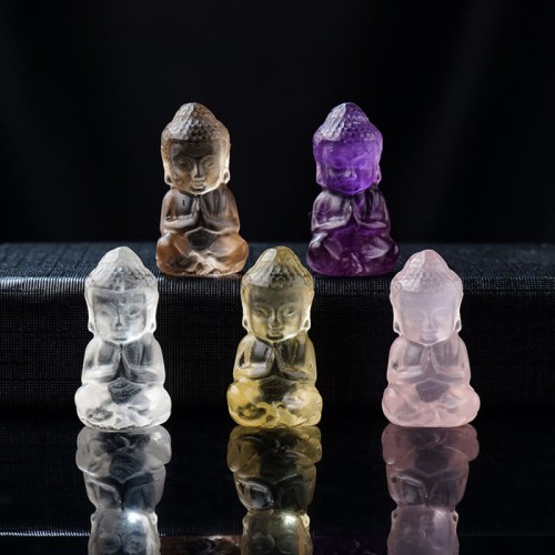 Crystal Amethyst Citrine Buddha Spiritual Necklace Pendant Crystal Amethyst Citrine Buddha Spiritual Necklace Pendant