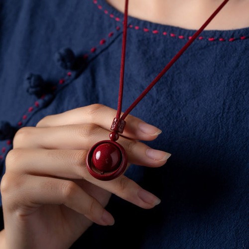 Cinnabar Om Mani Padme Hum PiXiu Blessing Necklace Pendant Cinnabar Om Mani Padme Hum PiXiu Blessing Necklace Pendant