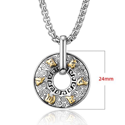 Tibetan Om Mani Padme Hum Peace Buckle Creativity Necklace Tibetan Om Mani Padme Hum Peace Buckle Creativity Necklace