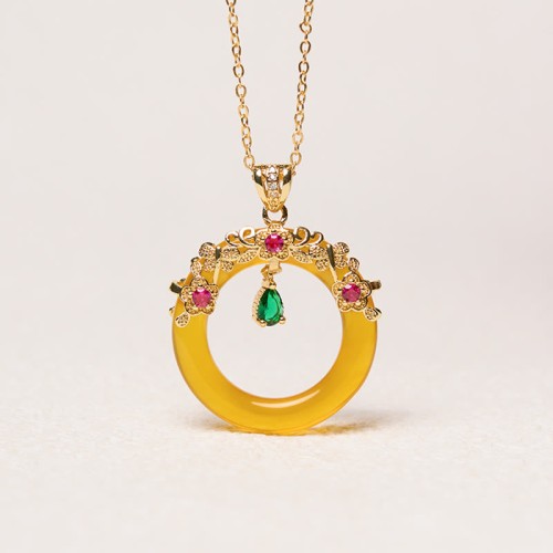Green Chalcedony Peace Strength Necklace Green Chalcedony Peace Strength Necklace