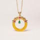 Green Chalcedony Peace Strength Necklace Green Chalcedony Peace Strength Necklace