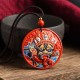 Zakiram Goddess Wealth Painted Cinnabar Necklace Pendant Zakiram Goddess Wealth Painted Cinnabar Necklace Pendant