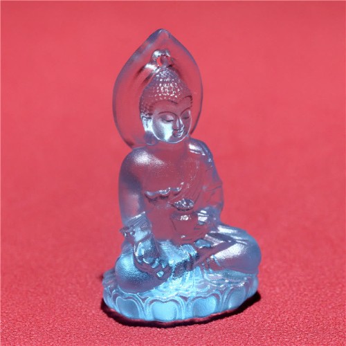 Blue Tathagata Buddha Liuli Crystal Amulet Necklace Blue Tathagata Buddha Liuli Crystal Amulet Necklace