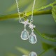 Sterling Silver Green Jade Gourd Butterfly Luck Necklace