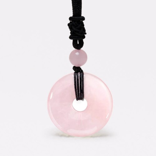Lucky Coin Healing Crystal Gemstone Necklace