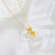 925 Sterling Silver White Agate Fu Character Necklace 925 Sterling Silver White Agate Fu Character Necklace