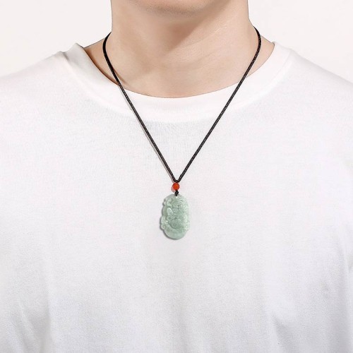 Natural Jade 12 Chinese Zodiac Success Necklace Pendant