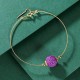 Sterling Silver Gold Purple Mica Stone Necklace Set Sterling Silver Gold Purple Mica Stone Necklace Set