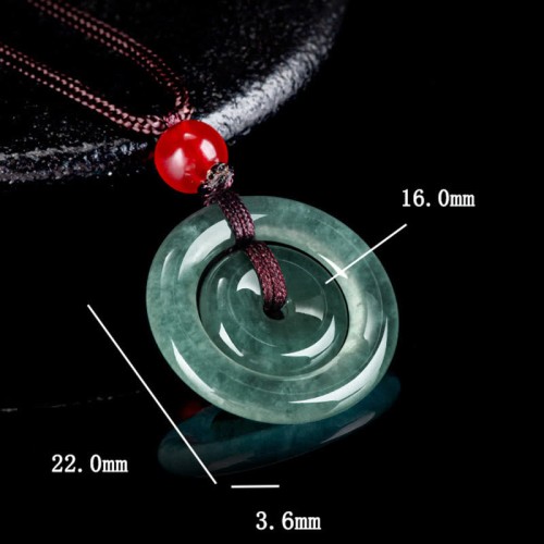 Green Jade Peace Buckle Abundance Necklace Green Jade Peace Buckle Abundance Necklace