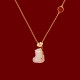 18K Gold Plated Hetian Jade Ruyi Cat Luck Set 18K Gold Plated Hetian Jade Ruyi Cat Luck Set