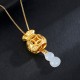Feng Shui Money Bag Jade Pendant Necklace