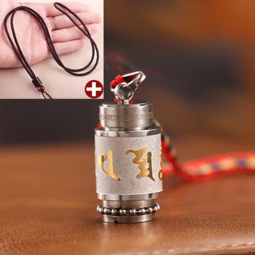 Tibetan Om Mani Padme Hum Wisdom Amulet Necklace Tibetan Om Mani Padme Hum Wisdom Amulet Necklace