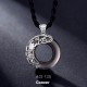 Zodiac Ice Obsidian Blessing Round Necklace Zodiac Ice Obsidian Blessing Round Necklace