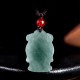 Green Jade God of Wealth Caishen Abundance Necklace Green Jade God of Wealth Caishen Abundance Necklace