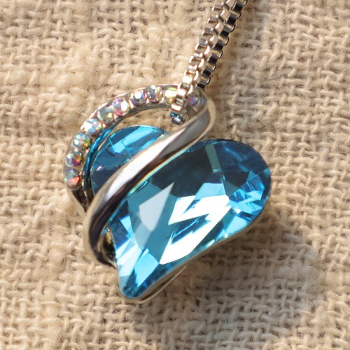 Love Heart Birthstone Healing Energy Necklace Love Heart Birthstone Healing Energy Necklace