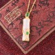 White Jade Cyan Jade Bamboo Protection Necklace White Jade Cyan Jade Bamboo Protection Necklace