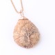 Natural Quartz Crystal Tree of Life Healing Necklace Pendant Natural Quartz Crystal Tree of Life Healing Necklace Pendant