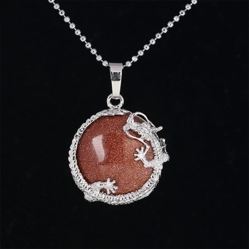 Chinese Dragon Quartz Crystal Healing Necklace Chinese Dragon Quartz Crystal Healing Necklace