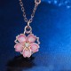 Cherry Blossom Rotatable Protection Necklace Pendant Cherry Blossom Rotatable Protection Necklace Pendant