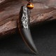 Ice Obsidian Wolf Tooth Courage Necklace Ice Obsidian Wolf Tooth Courage Necklace