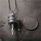 925 Silver Om Mani Padme Hum Rotatable Necklace