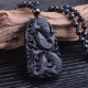 Black Obsidian Koi Fish Strength Beaded Necklace Black Obsidian Koi Fish Strength Beaded Necklace