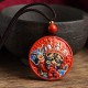 Zakiram Goddess Wealth Painted Cinnabar Necklace Pendant Zakiram Goddess Wealth Painted Cinnabar Necklace Pendant