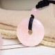 Lucky Coin Healing Crystal Gemstone Necklace