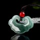 Green Jade Chinese Lock Luck Necklace Pendant Green Jade Chinese Lock Luck Necklace Pendant