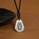 Silver Ksitigarbha Buddha Zakiram Goddess Pendant
