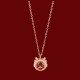 925 Silver Dragon Luck Red Zircon Necklace Set 925 Silver Dragon Luck Red Zircon Necklace Set