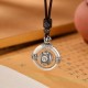 Sterling Silver Om Mani Padme Hum Wisdom Necklace Sterling Silver Om Mani Padme Hum Wisdom Necklace