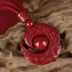 Natural Cinnabar Luck Concentration Necklace Natural Cinnabar Luck Concentration Necklace