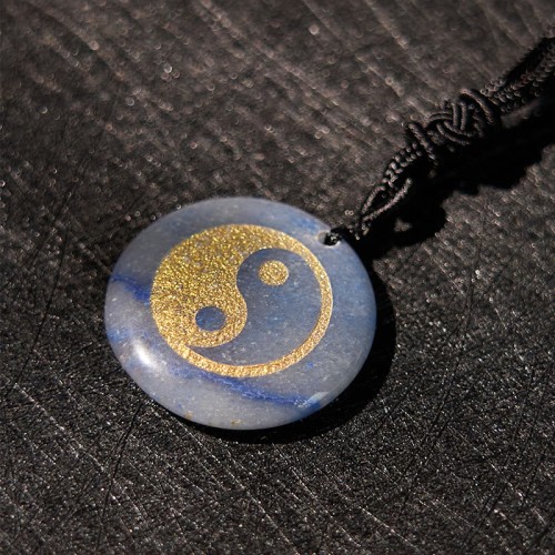 Amethyst Tiger Eye Green Aventurine Yin Yang Necklace Amethyst Tiger Eye Green Aventurine Yin Yang Necklace