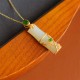 White Jade Cyan Jade Bamboo Protection Necklace White Jade Cyan Jade Bamboo Protection Necklace