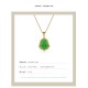 18K Gold Laughing Buddha Jade Luck Necklace 18K Gold Laughing Buddha Jade Luck Necklace