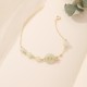 925 Silver Hetian Jade Orchid Luck Necklace Set 925 Silver Hetian Jade Orchid Luck Necklace Set