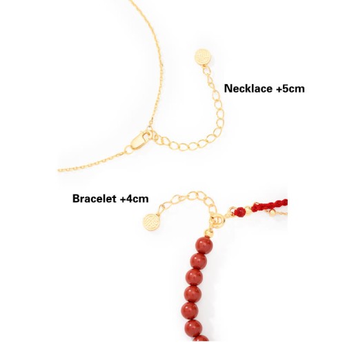 18K Gold Plated Hetian Jade Ruyi Cat Luck Set 18K Gold Plated Hetian Jade Ruyi Cat Luck Set