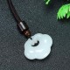 Tianshan Jade Golden Silk Abundance Necklace Pendant