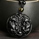 Black Obsidian Pixiu Bead Purification Necklace Pendant Black Obsidian Pixiu Bead Purification Necklace Pendant