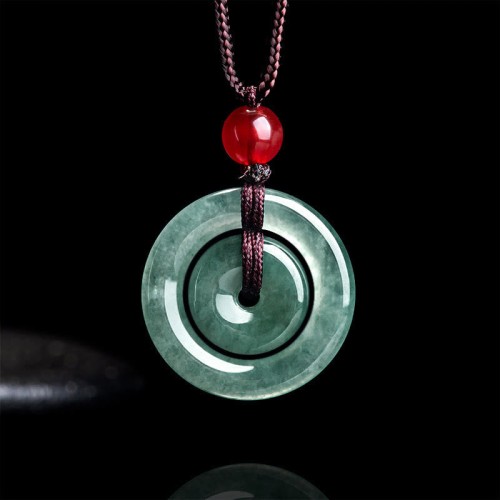 Green Jade Peace Buckle Abundance Necklace Green Jade Peace Buckle Abundance Necklace