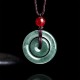 Green Jade Peace Buckle Abundance Necklace Green Jade Peace Buckle Abundance Necklace