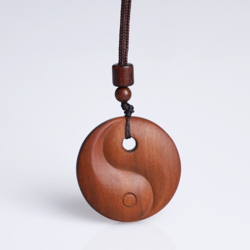 Lightning Struck Jujube Wood Yin Yang Protection Necklace Lightning Struck Jujube Wood Yin Yang Protection Necklace