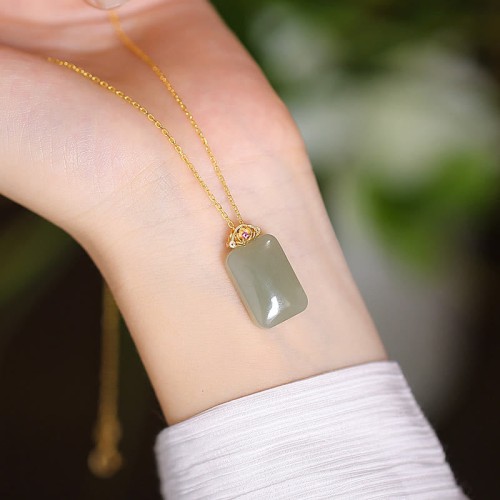 925 Sterling Silver Hetian Jade Cyan Jade Laughing Buddha Necklace Pendant 925 Sterling Silver Hetian Jade Cyan Jade Laughing Buddha Necklace Pendant