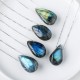 Labradorite Water Drop Healing Necklace Pendant Labradorite Water Drop Healing Necklace Pendant