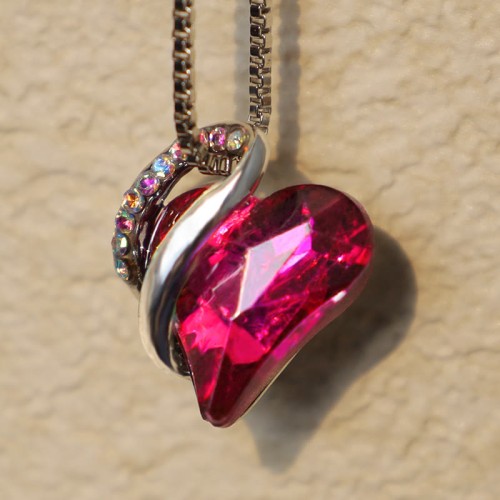 Love Heart Birthstone Healing Energy Necklace Love Heart Birthstone Healing Energy Necklace