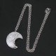 Natural Quartz Crystal Moon Tree Healing Necklace