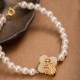 925 Silver Hetian Jade Orchid Clover Luck Necklace Set 925 Silver Hetian Jade Orchid Clover Luck Necklace Set