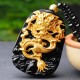 18K Gold-Plated Dragon Obsidian Lucky Necklace 18K Gold-Plated Dragon Obsidian Lucky Necklace